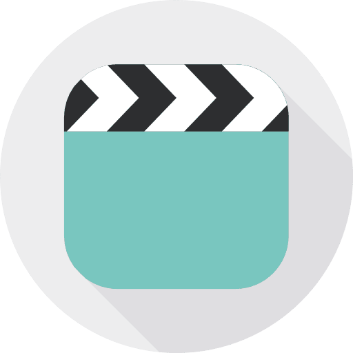 Videos clapboard movie play button icon