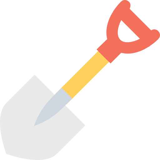 Shovel gardening improvement travel icon