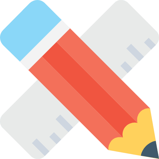 School material tools and utensils ruler pencil icon