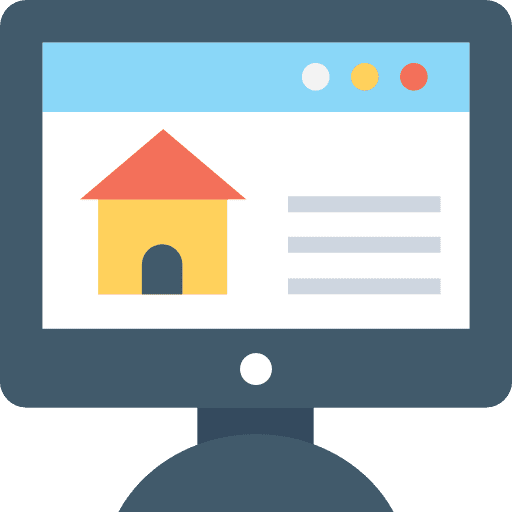 Real estate tv television technology icon