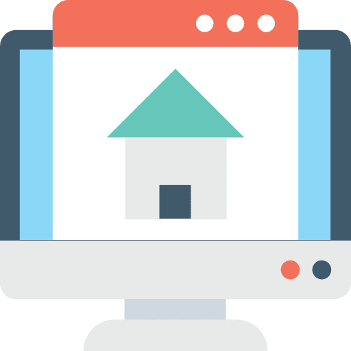 Real estate computer monitor screen icon