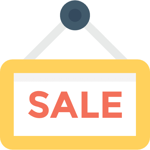 Sale tag commerce and shopping sign icon