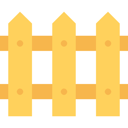 Fence farming and gardening protection real estate icon