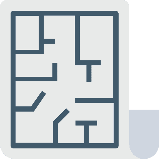 Blueprint plant map architecture and city icon