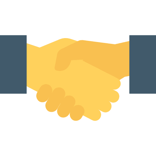 Deal settlement gestures agreement icon