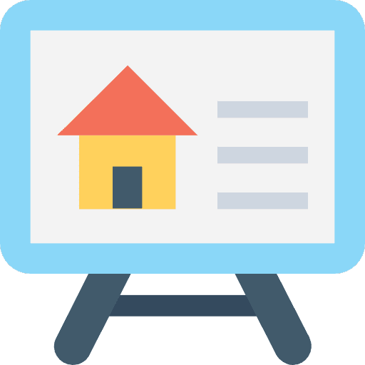 Presentation business real estate presentation icon