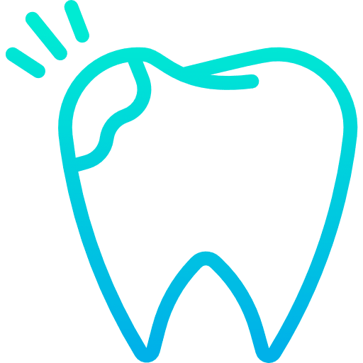 Cavity cavity tooth medical assistance icon