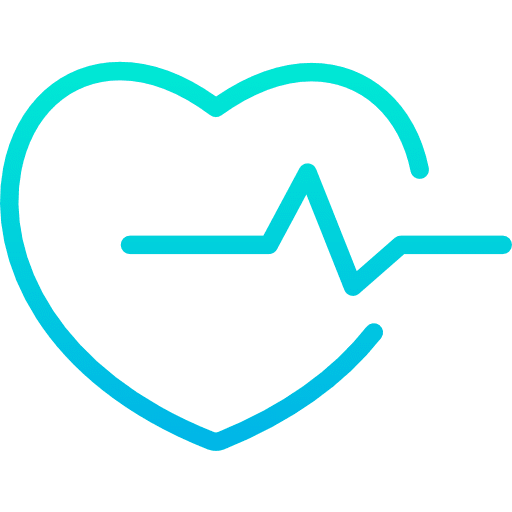 Heart rate healthcare and medical heart rate cardiogram icon