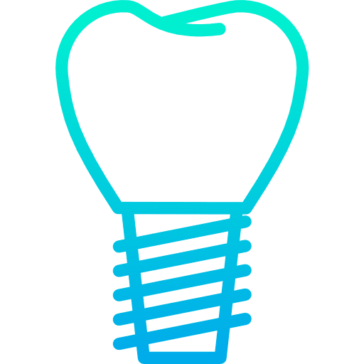 Implant health clinic dentist health care icon