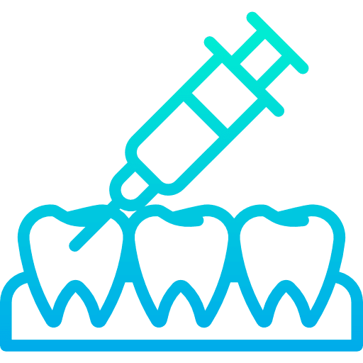 Anesthesia dentist syringe injection icon