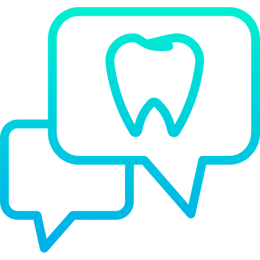 Conversation dentist medical communications icon