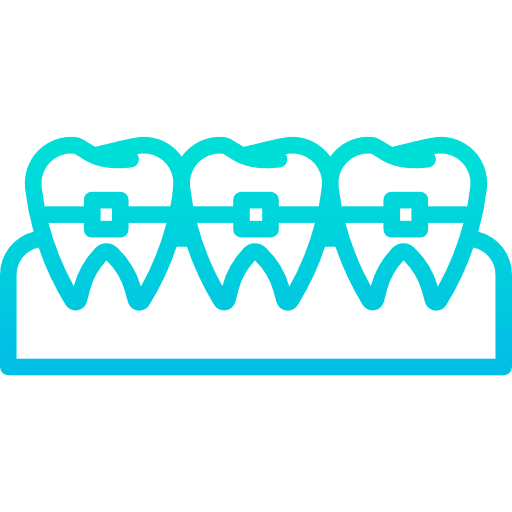 Teeth teeth brackets healthcare and medical icon