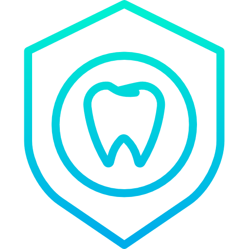 Tooth hygienic security tooth icon