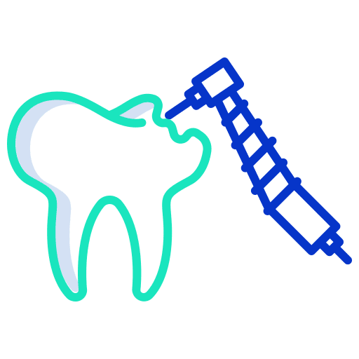 Caries dental tooth drill dentist icon