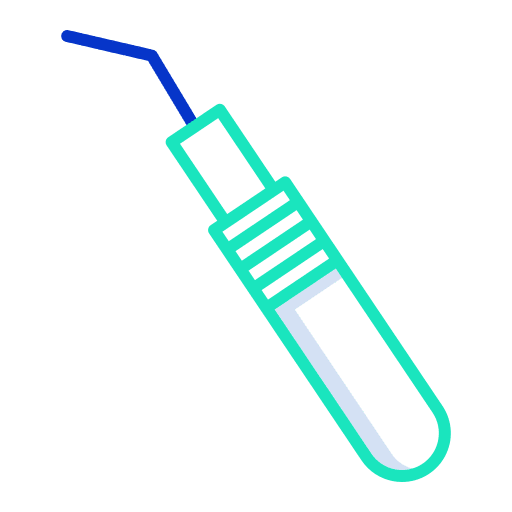 Dental probe teeth probe healthcare and medical icon