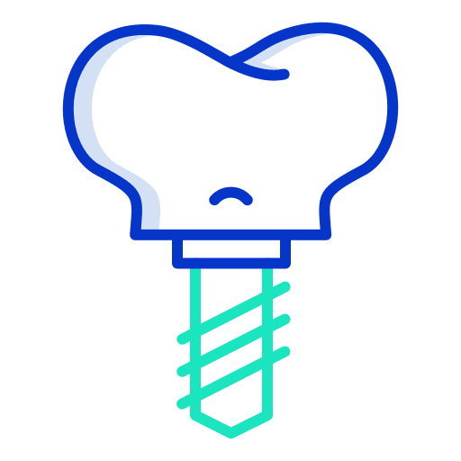 Implant dental premolar implant icon