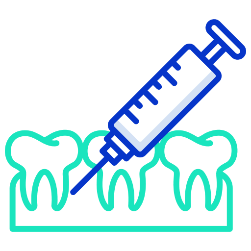 Anesthesia teeth syringes healthcare and medical icon