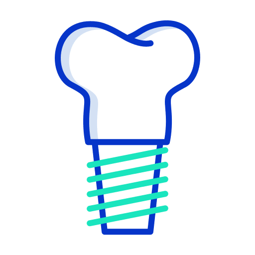 Implant teeth molar tooth icon