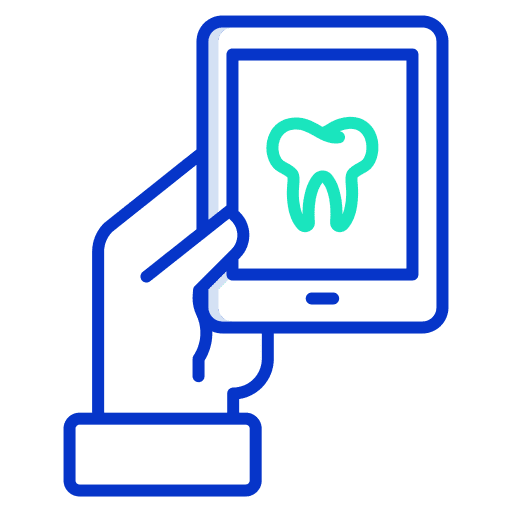 Ipad dentist electronics touch screen icon