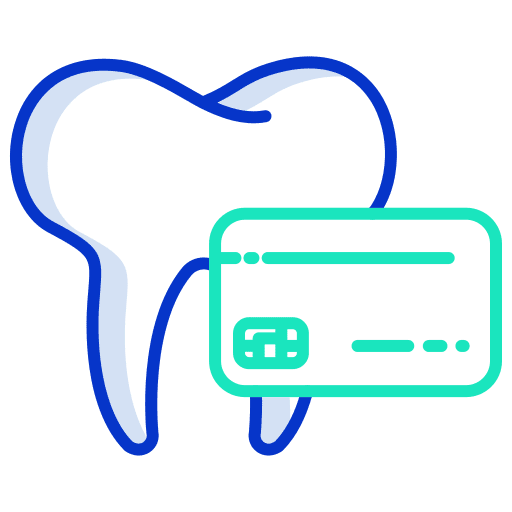 Payment method dentist payment method debit card icon