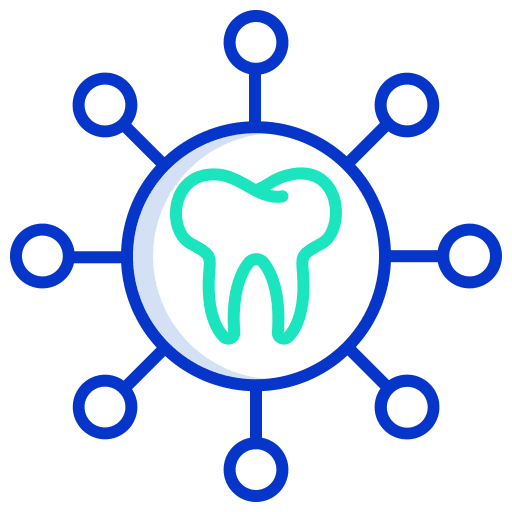 Tooth healthcare and medical dental dental care icon