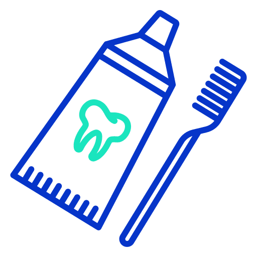 Toothpaste dental care toothbrush healthcare and medical icon