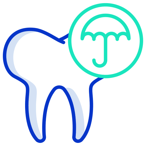 Dental care tooth health care molar icon