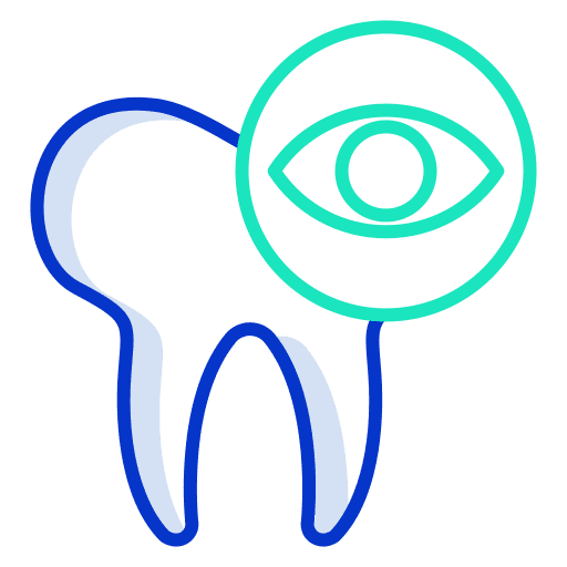Dental checkup dentist molar checkup icon
