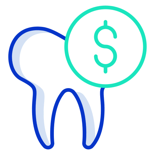Expense tooth dentist dollar icon
