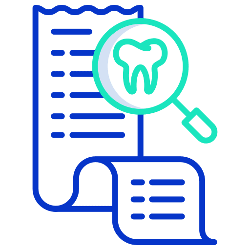 Invoice dentist ticket bill icon