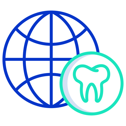 Worldwide internet tooth global icon