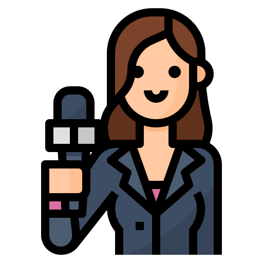 Reporter avatar woman people icon