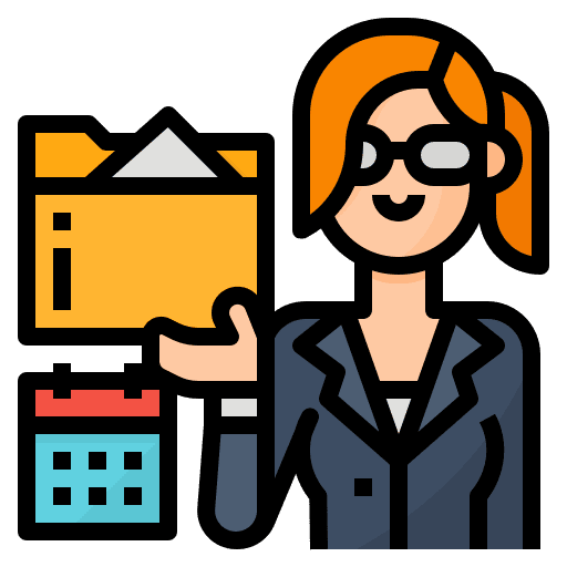 Secretary job administrative people icon