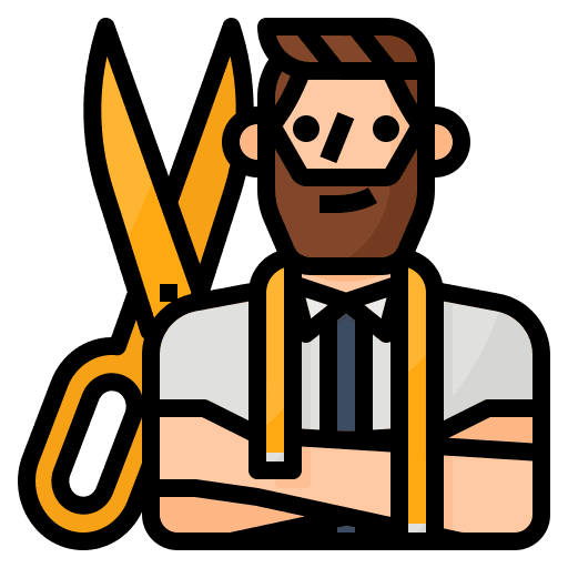 Tailor professions and jobs profession tailor icon
