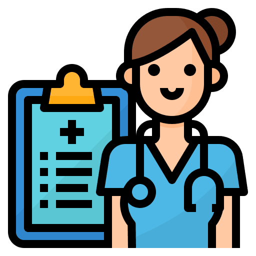 Doctor profession woman avatar icon