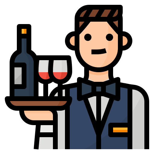 Waiter job profession people icon