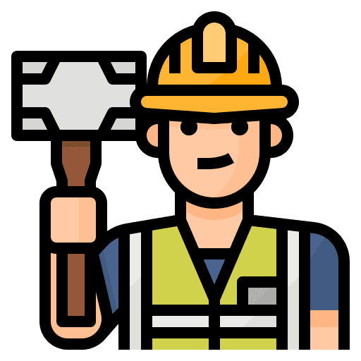 Worker profession professions and jobs man icon
