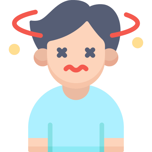 Dizzy exhaust sick person sick icon