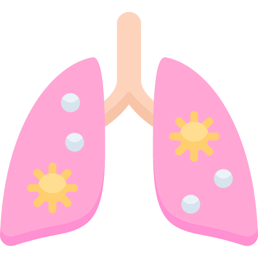 Infected pulmonary body organ healthcare and medical icon Infected pulmonary body organ healthcare and medical icon