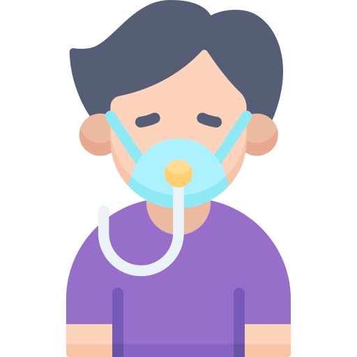 Lack of air avatar sick man icon Lack of air avatar sick man icon