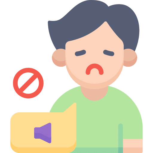 Inability to speak illness signaling caucasian icon Inability to speak illness signaling caucasian icon