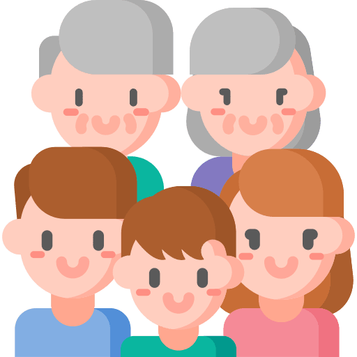 Big family grandfather user father icon