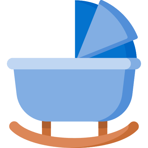 Cradle rocking kid and baby furniture and household icon Cradle rocking kid and baby furniture and household icon