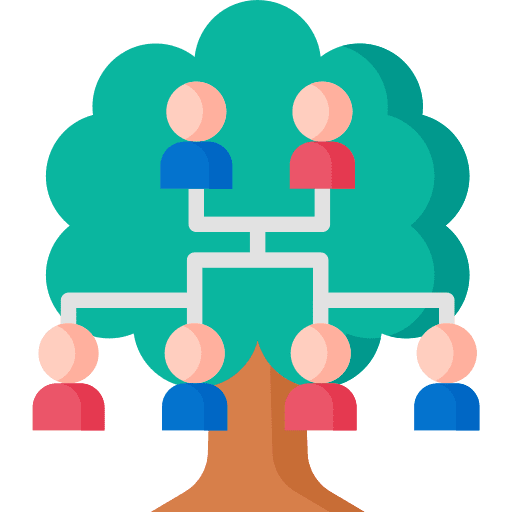 Family tree line segments genealogy ancestry icon Family tree line segments genealogy ancestry icon