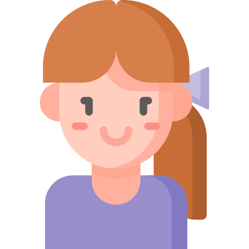 Girl avatar user brown hair icon