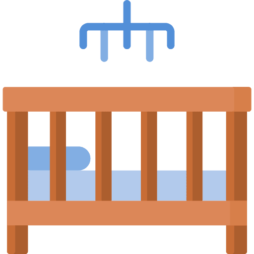 Baby crib furniture and household baby crib cradle icon Baby crib furniture and household baby crib cradle icon