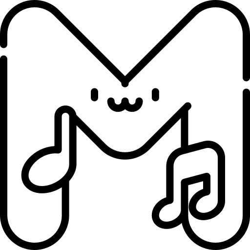 M capital letter alphabet m icon