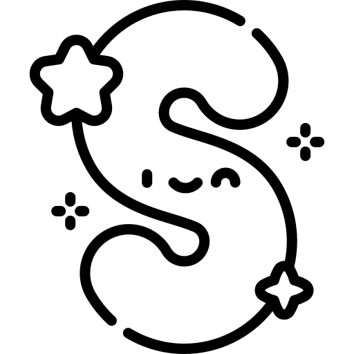 S abecedary alphabet consonant icon