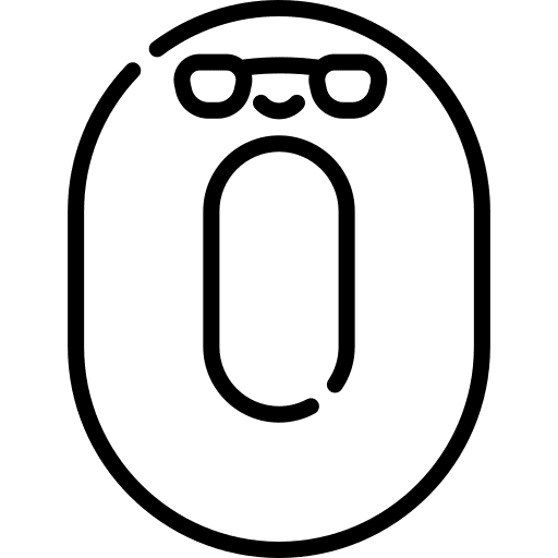 0 sign education number icon