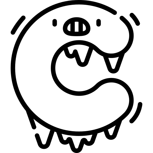 C abecedary capital letter consonant icon